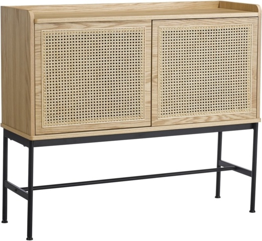 1345705-2 Othello cabinet with rattan doors
