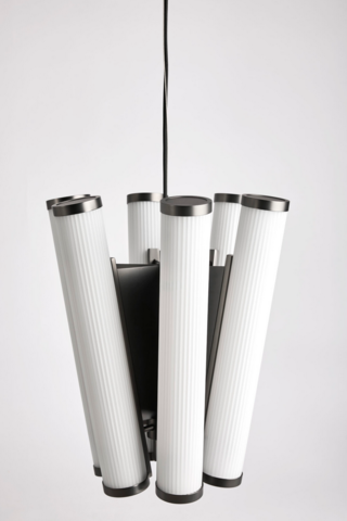 1343465-1 NORR11 Deco Crown in Opal glass and White Ø40 cm