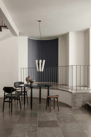 1343465-4 NORR11 Deco Crown in Opal glass and White Ø40 cm