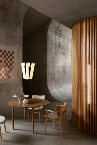 1343465-3 NORR11 Deco Crown in Opal glass and White Ø40 cm