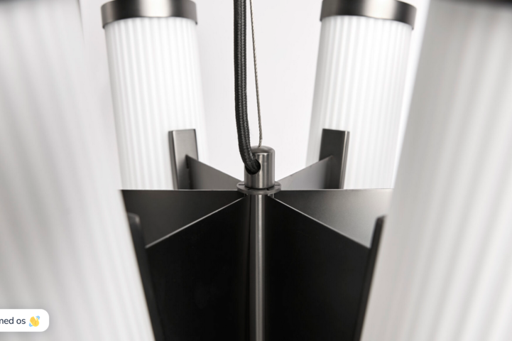 1343465-5 NORR11 Deco Crown in Opal glass and White Ø40 cm