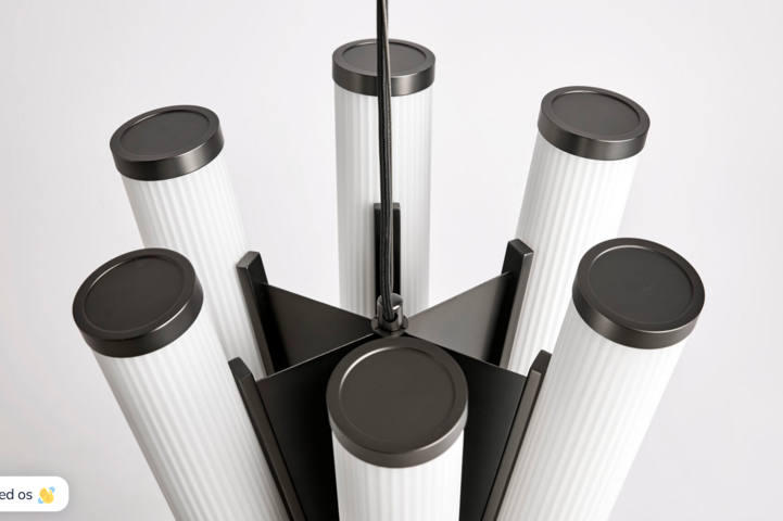 1343465-7 NORR11 Deco Crown in Opal glass and White Ø40 cm