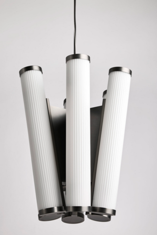 1343465-9 NORR11 Deco Crown in Opal glass and White Ø40 cm