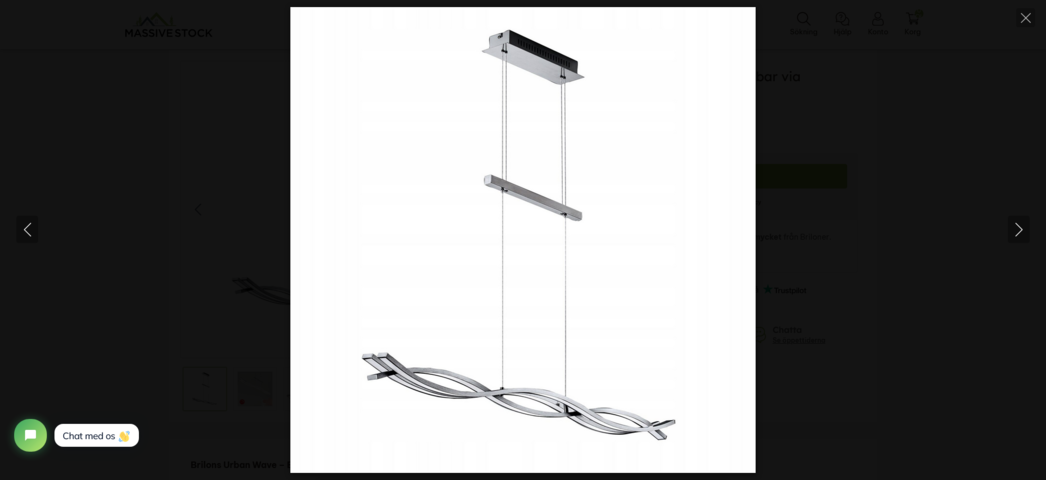 1343473-1 2 pcs. Briloner Urbane Wave LED pendant, dimmable via switch, in aluminum