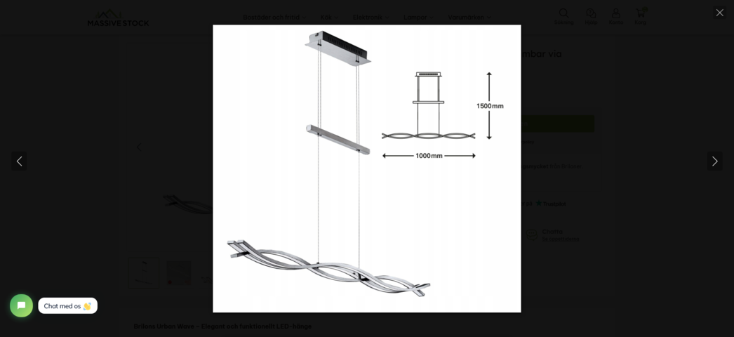 1343473-3 2 pcs. Briloner Urbane Wave LED pendant, dimmable via switch, in aluminum