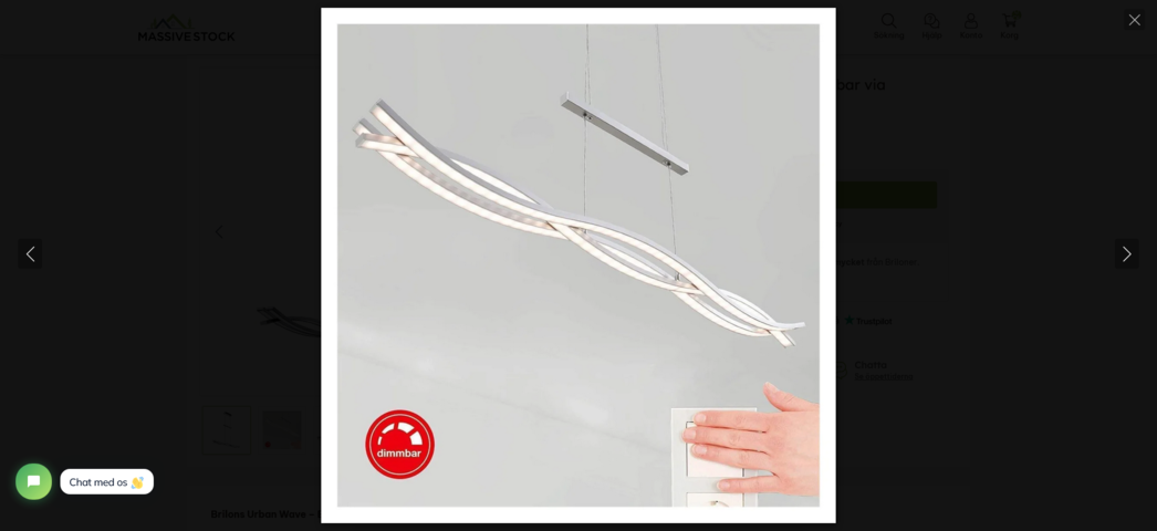 1343473-6 2 pcs. Briloner Urbane Wave LED pendant, dimmable via switch, in aluminum