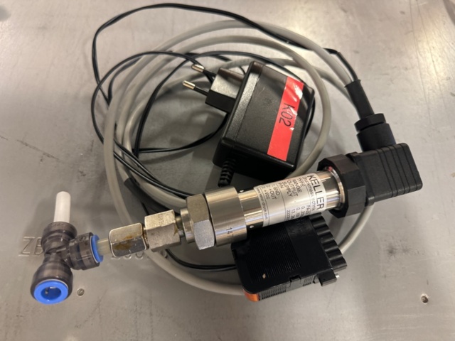 1344801-1 Pressure sensor with connection cable and power adapter, Keller
