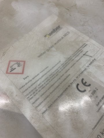 1345799-5 Approximately 1000kg of mortar in a big bag, Weber