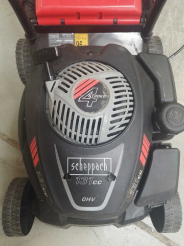 1343414-2 Gräsklippare, Scheppach, 131 cc, OHV-motor, uppsamlare