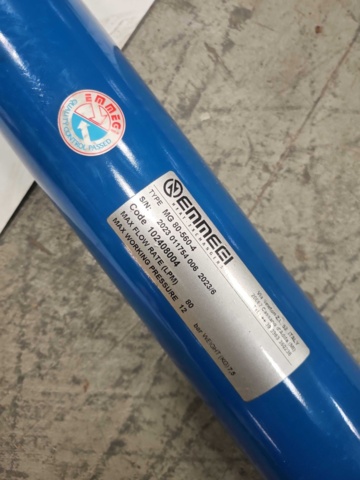 1342512-2 Water filter housing, Emmegi, type MG 80-5E, maximum flow 80 l/min, 12 bar