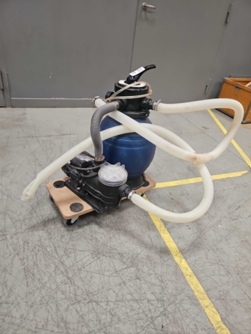 1342525-1 Water purification filter plant, filter system, pump, wheel stand