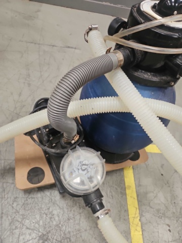 1342525-2 Water purification filter plant, filter system, pump, wheel stand