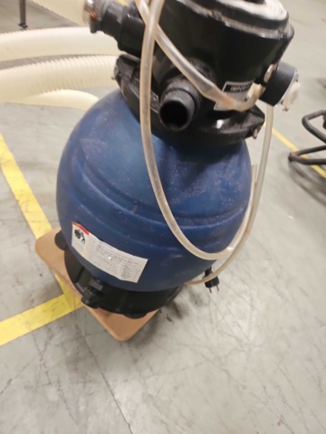 1342525-5 Water purification filter plant, filter system, pump, wheel stand