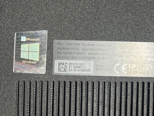 1325615-12 Laptops 2 pcs Dell Vostro 3400 P132G i5
