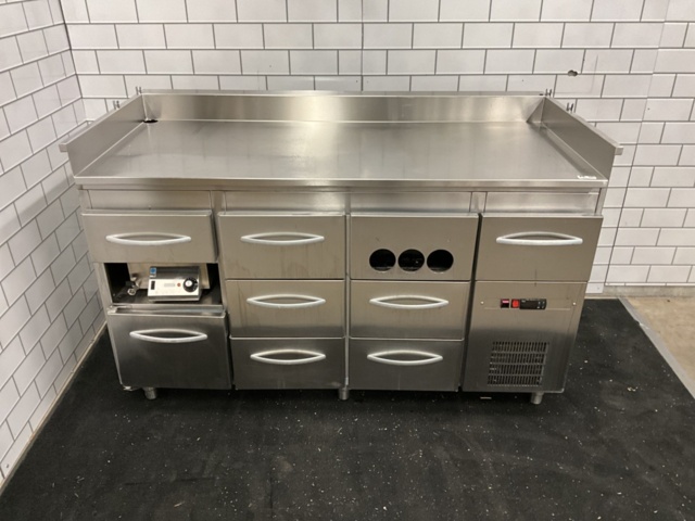 1198371-1 Refrigerated counter with sausage warmer
