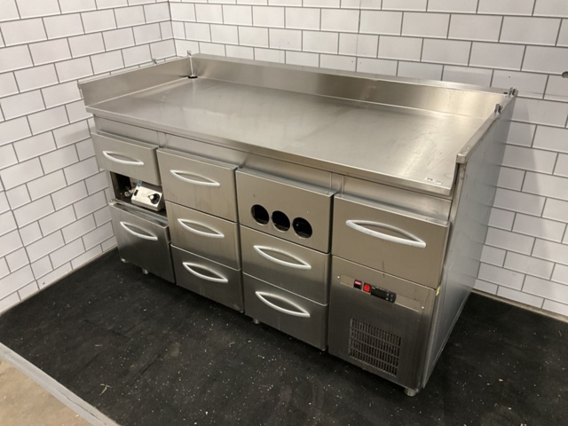 1198371-2 Refrigerated counter with sausage warmer