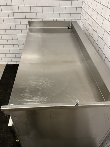 1198371-3 Refrigerated counter with sausage warmer