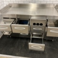 1198371-4 Refrigerated counter with sausage warmer