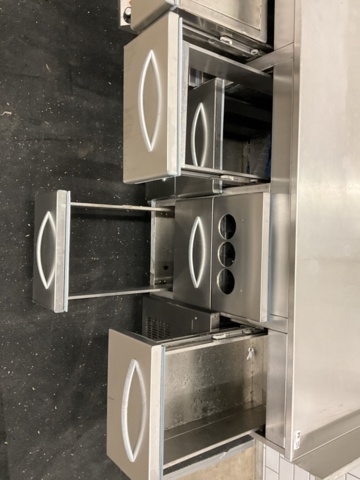 1198371-5 Refrigerated counter with sausage warmer