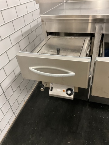 1198371-6 Refrigerated counter with sausage warmer