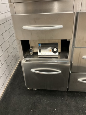 1198371-9 Refrigerated counter with sausage warmer