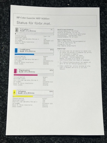 1325617-4 Printer HP LaserJet Pro MFP M282nw