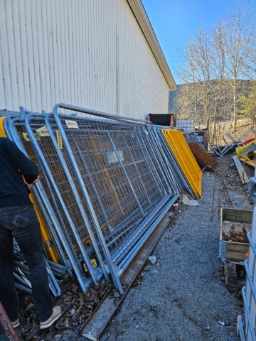 1346443-2 Collection with construction fence for demarcation