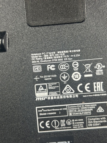 1325638-15 Gaming laptop MSI GE62VR 6RF Apache Pro