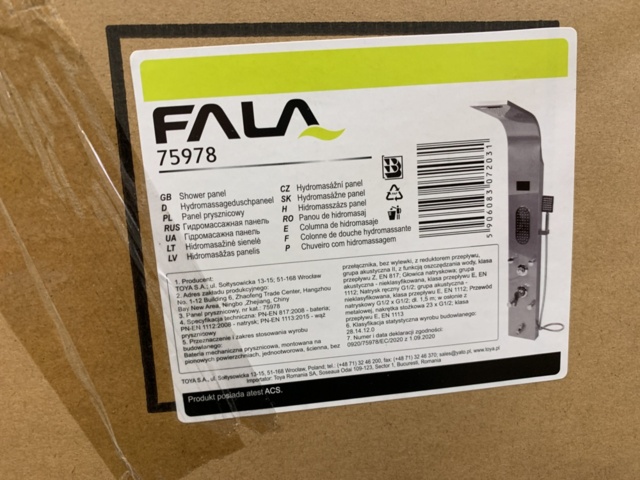1346709-3 Shower panel Fala 75978 "Steely 5"