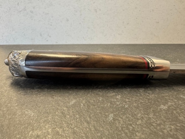 1346916-4 1 pc Hunting & outdoor knife - Strike detailed handle in Black Pakka wood and steel - Free shipping