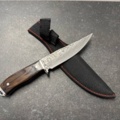 1346918-1 1 pc Hunting & outdoor knife - Hunter detailed handle in Black Pakka wood and steel - Free shipping