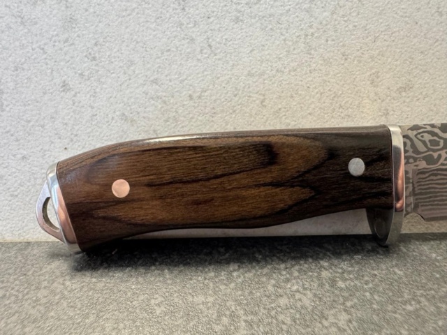 1346918-2 1 pc Hunting & outdoor knife - Hunter detailed handle in Black Pakka wood and steel - Free shipping