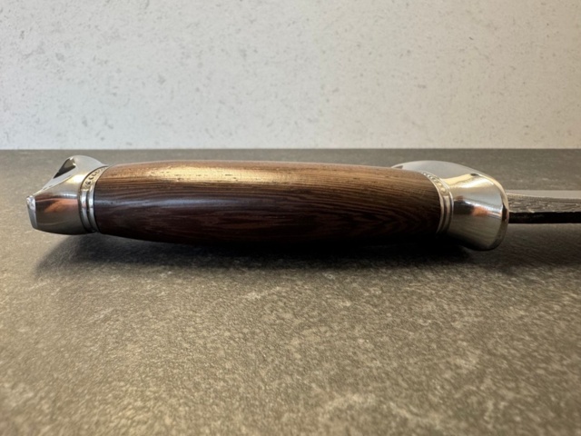 1346920-4 1 pc Hunting & outdoor knife - Fangtail detailed handle in Black Pakka wood and steel