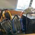1332663-5 Collection of electrical cables, cable reels and fan heaters