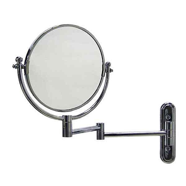 1347283-1 Makeup mirror – Duobad, Chrome, wall-mounted, 2.5x magnification, Ø180 mm