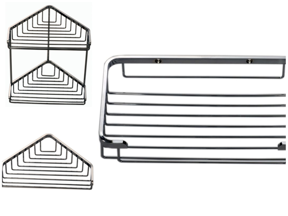 1347323-1 Wire baskets, 14 pcs – DuoBad, stainless chrome, mixed models
