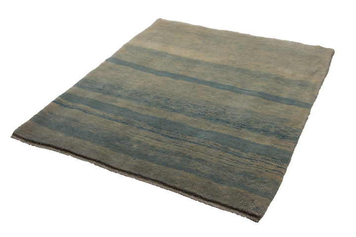 1346685-1 Hand-knotted Oriental rug Gabbeh Shiraz Wool Cream/Blue 165x185cm (750720)