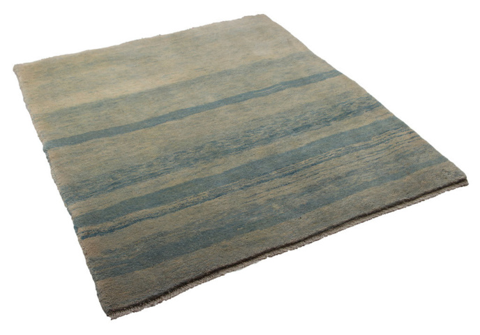 1346685-2 Hand-knotted Oriental rug Gabbeh Shiraz Wool Cream/Blue 165x185cm (750720)