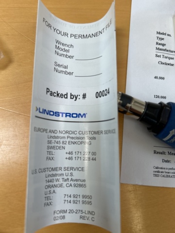 1290047-5 Torque screwdriver - Lindström MA500-2
