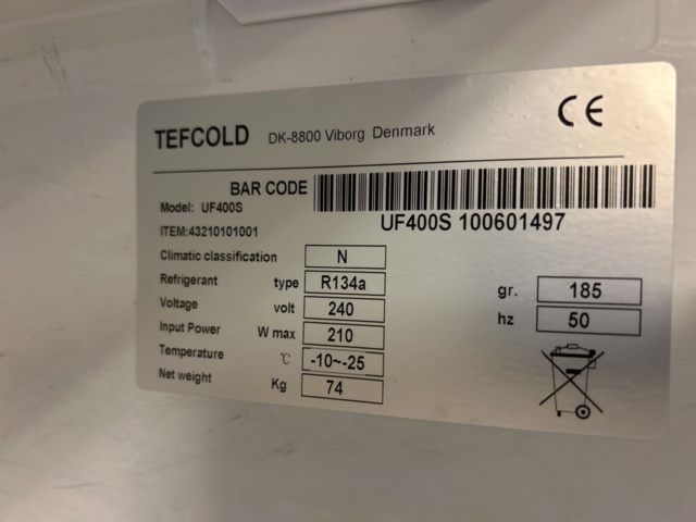 1308506-5 Freezer - Tefcold UF400S
