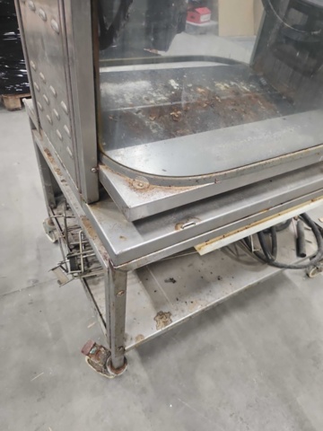 1347577-6 Rotisserie oven - 100x72x167 cm, stainless steel, glass doors, wheels, electrical connection