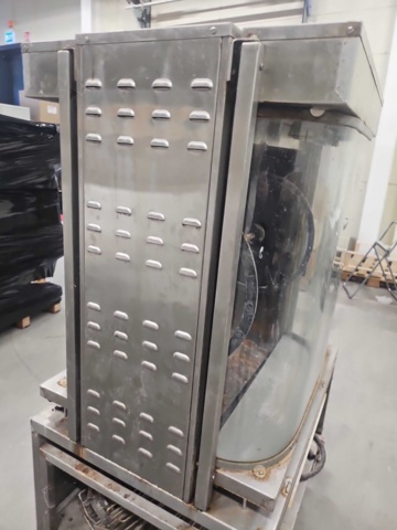 1347577-7 Rotisserie oven - 100x72x167 cm, stainless steel, glass doors, wheels, electrical connection