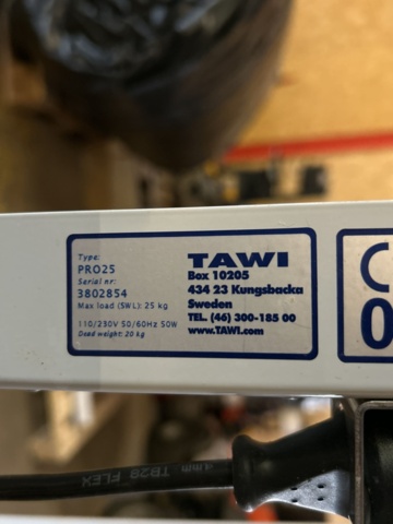 1317225-6 Lifting trolley - TAWI PRO25