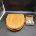 1347680-1 Toilet seat, 3 pcs, Duo bath, wood