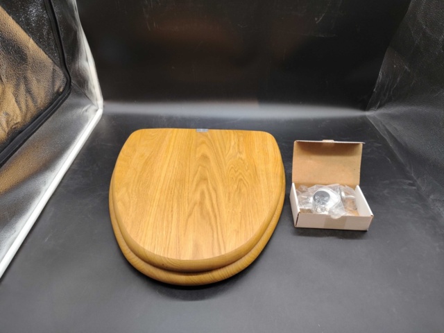 1347680-1 Toilet seat, 3 pcs, Duo bath, wood