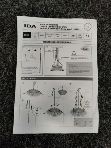 1347610-8 Industrial luminaire Highbay IDA Jubay LED IP65 160W 4000K