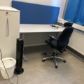 1290121-2 Office workstation - Electric desk, cabinet and office chair