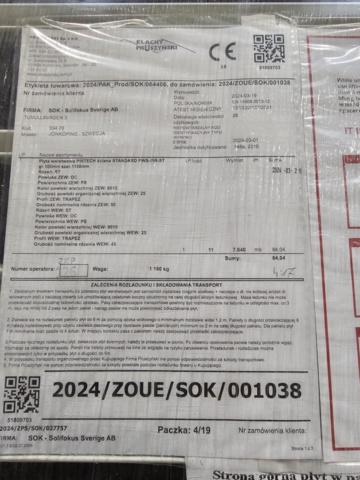 1348000-3 New/unused sandwich panels 33pcs