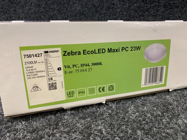 1348253-5 5 ceiling/wall luminaires Zebra EcoLED Maxi PC 23W