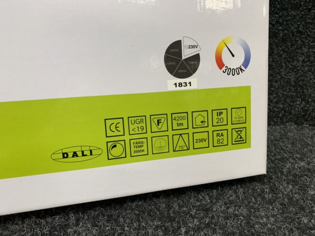 1348949-4 2 st Armaturer Zebra Optic LED 3000K DALI/Push